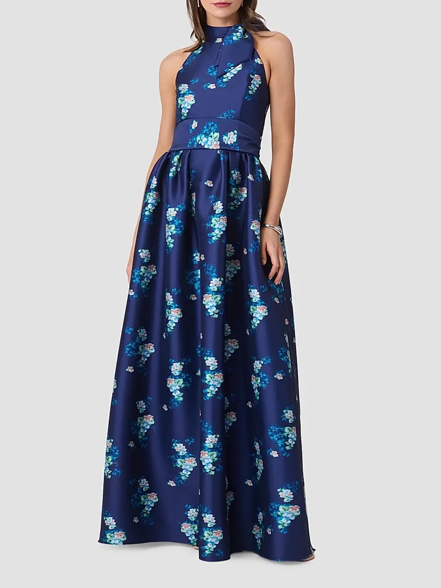 Shoshanna Women's May Floral Satin Maxi Dress | Thumbnail 2 Shoshanna Women's May Floral Satin Maxi Dress | Thumbnail 2