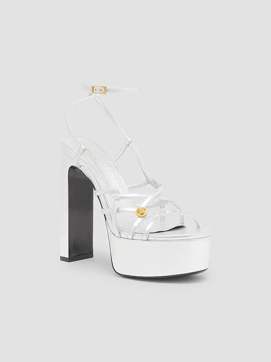 Versace Women's Medusa 140MM Leather Platform Sandals | Thumbnail 2 Versace Women's Medusa 140MM Leather Platform Sandals | Thumbnail 2