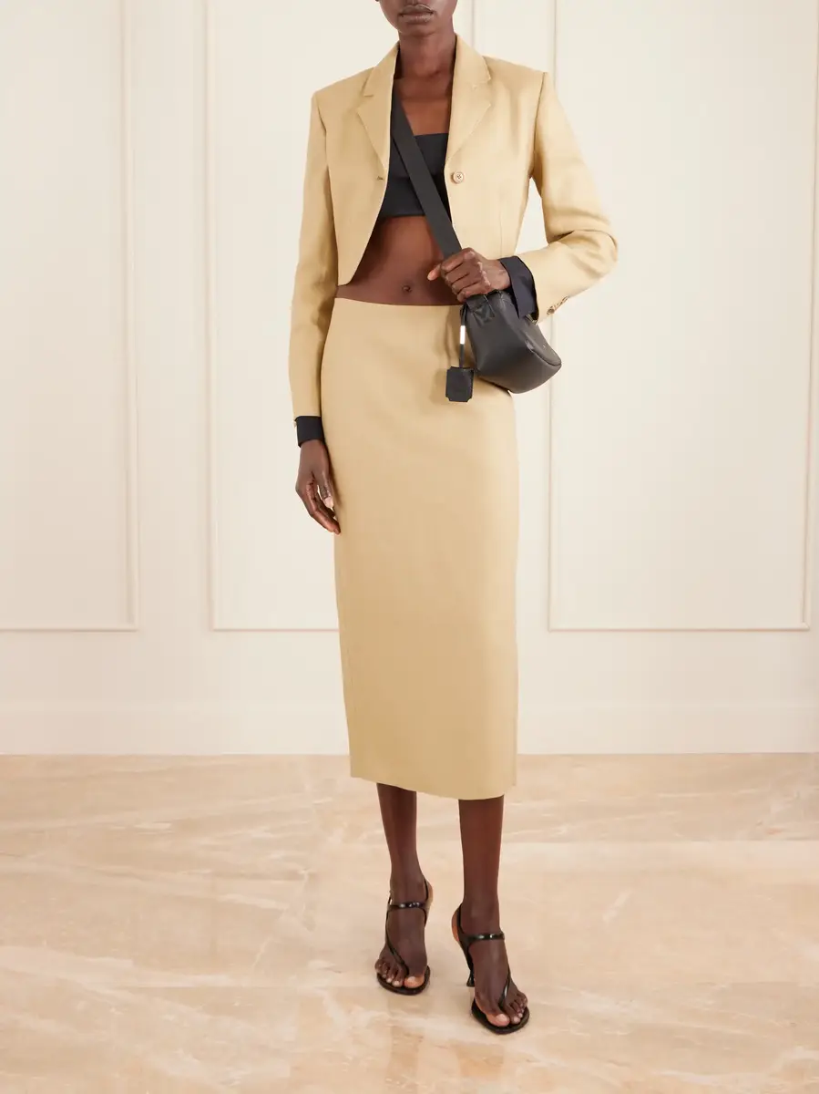 Max Mara Cropped linen-twill blazer | Thumbnail 2 Max Mara Cropped linen-twill blazer | Thumbnail 2