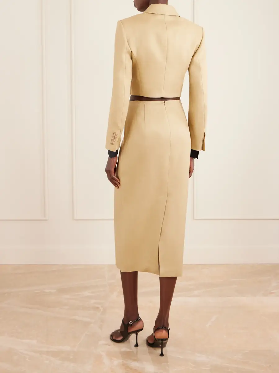 Max Mara Cropped linen-twill blazer | Thumbnail 4 Max Mara Cropped linen-twill blazer | Thumbnail 4