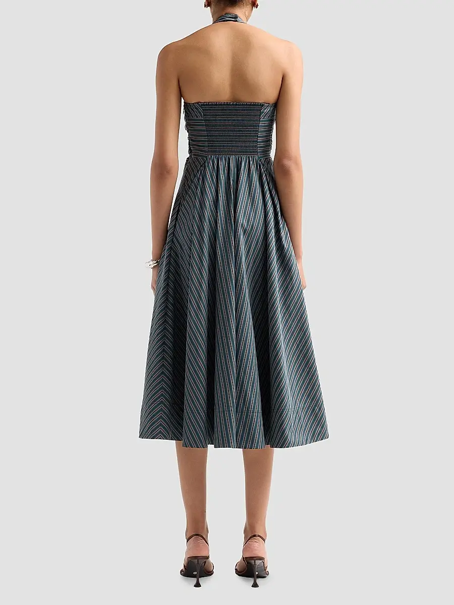 A.L.C. A. L.C. Women's Magnolia Striped Cotton A-Line Midi Dress | Thumbnail 3 A.L.C. A. L.C. Women's Magnolia Striped Cotton A-Line Midi Dress | Thumbnail 3