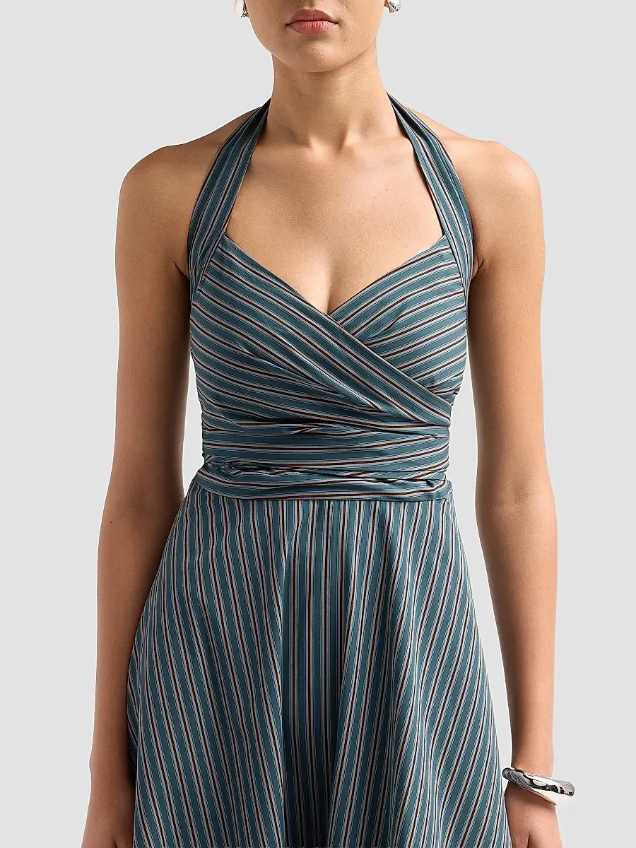 A.L.C. A. L.C. Women's Magnolia Striped Cotton A-Line Midi Dress | Thumbnail 5 A.L.C. A. L.C. Women's Magnolia Striped Cotton A-Line Midi Dress | Thumbnail 5