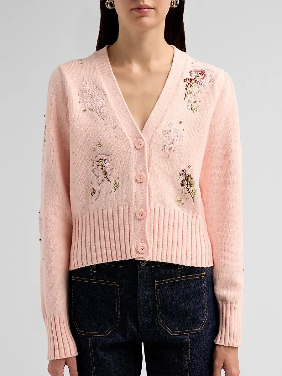 Cinq à Sept Women's Love Letter Floral Cardigan | Thumbnail 5 Cinq à Sept Women's Love Letter Floral Cardigan | Thumbnail 5