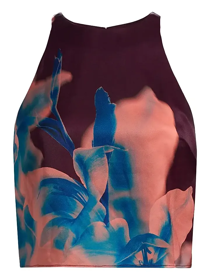 Women's Kisha Floral Crop Halter Top