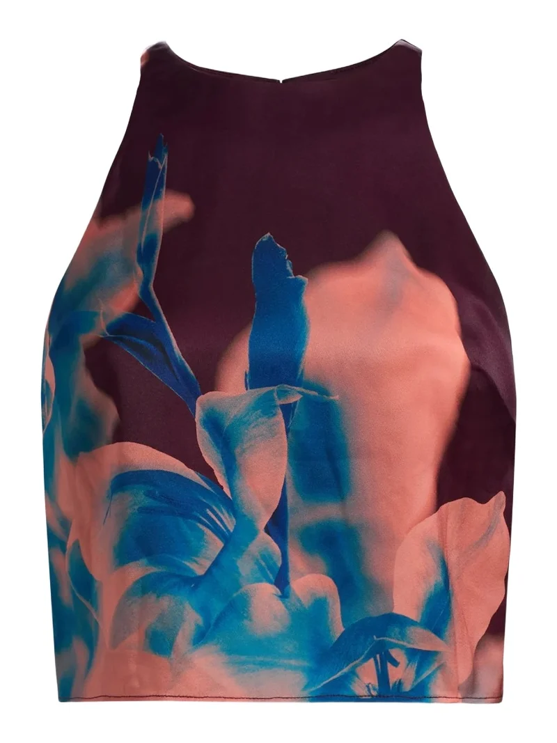 Misa Los Angeles Women's Kisha Floral Crop Halter Top