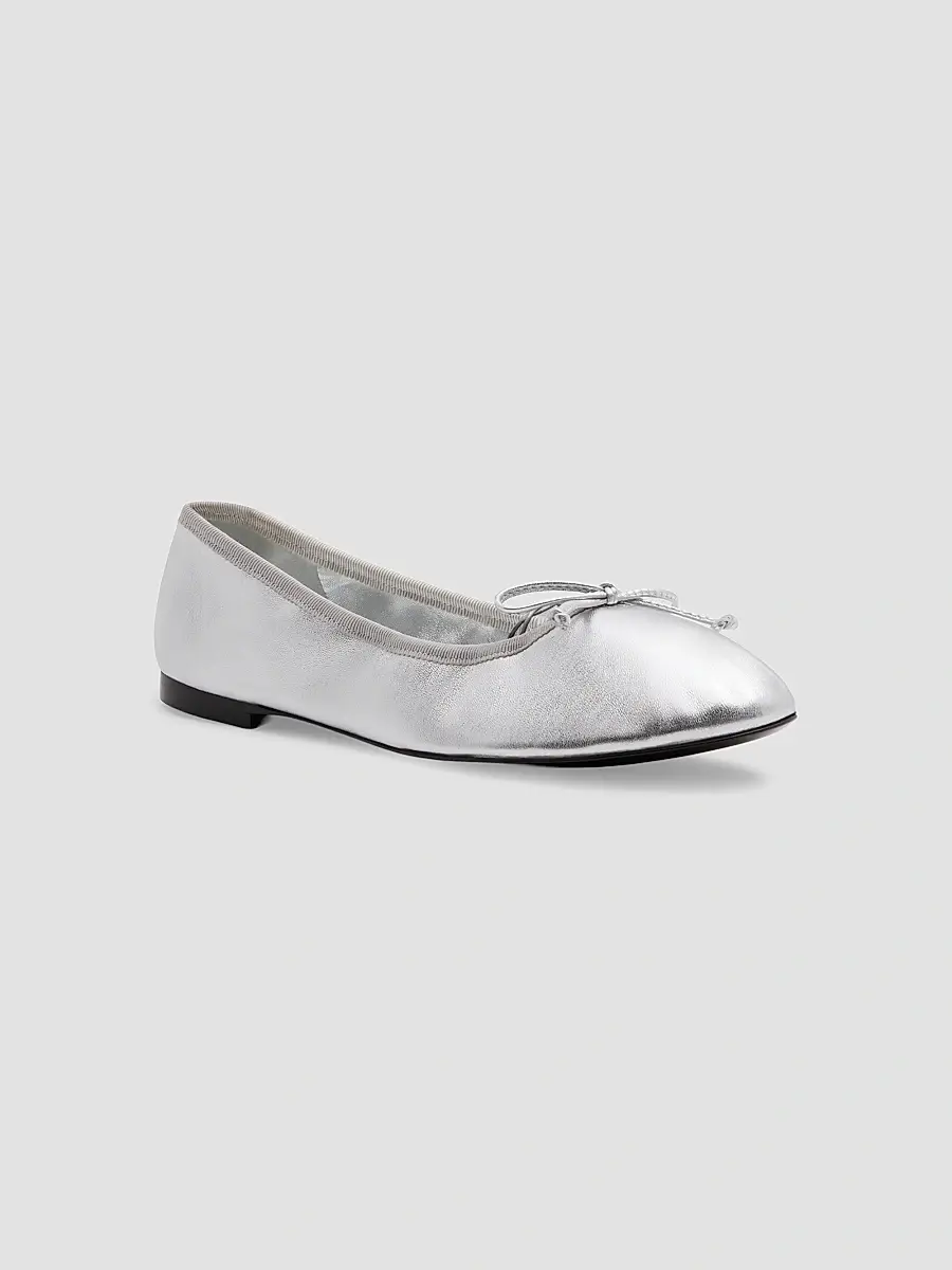 Stuart Weitzman Women's Nia Leather Ballerina Flats | Thumbnail 2 Stuart Weitzman Women's Nia Leather Ballerina Flats | Thumbnail 2