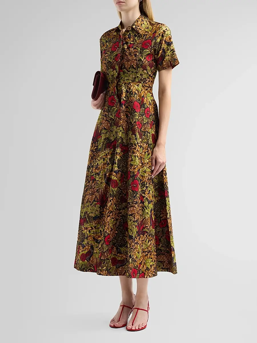 Elisamama Women's Feyi Printed Cotton Dress | Thumbnail 4 Elisamama Women's Feyi Printed Cotton Dress | Thumbnail 4