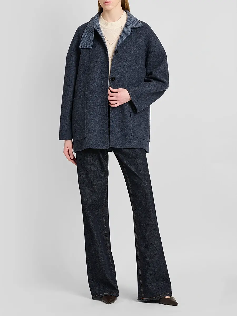 Kiton Women's Seamed Wool-Cashmere Coat | Thumbnail 2 Kiton Women's Seamed Wool-Cashmere Coat | Thumbnail 2