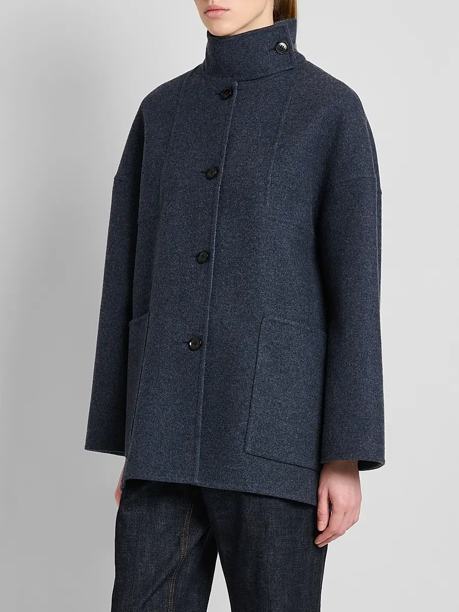 Kiton Women's Seamed Wool-Cashmere Coat | Thumbnail 4 Kiton Women's Seamed Wool-Cashmere Coat | Thumbnail 4