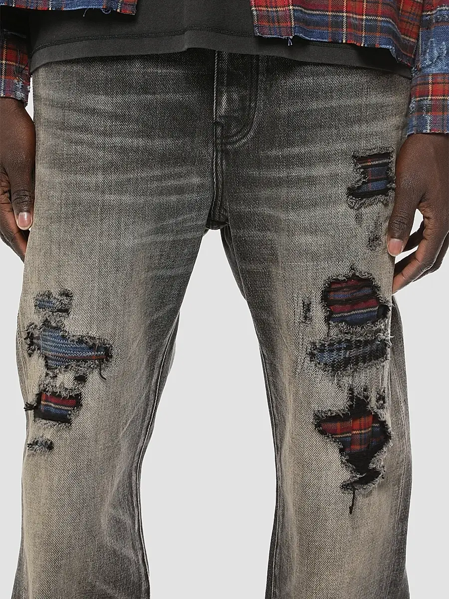 Purple Brand Men's Rip & Repair Straight Jeans | Thumbnail 4 Purple Brand Men's Rip & Repair Straight Jeans | Thumbnail 4