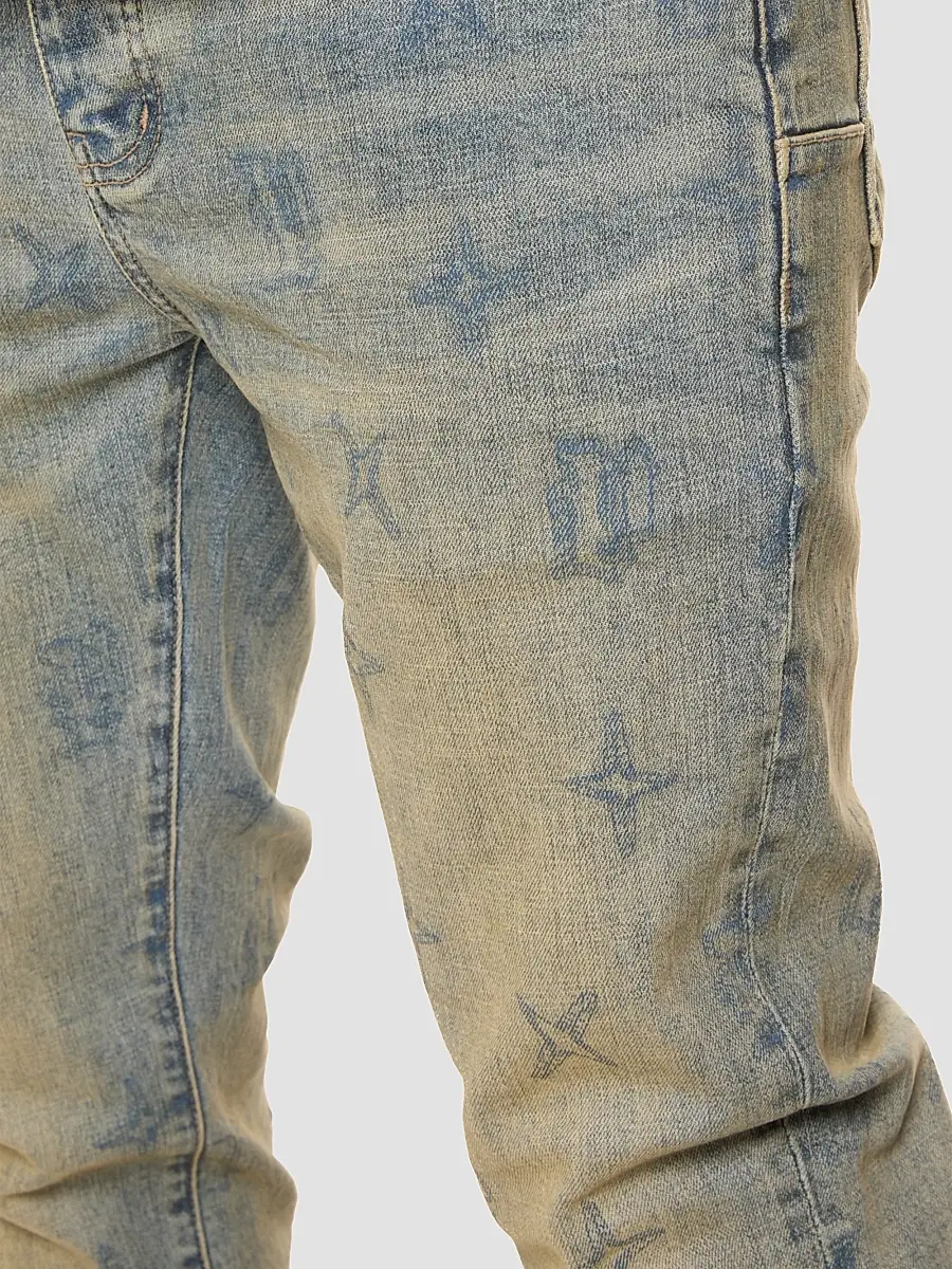 Purple Brand Men's Gothic Wire Monogram Skinny Jeans | Thumbnail 4