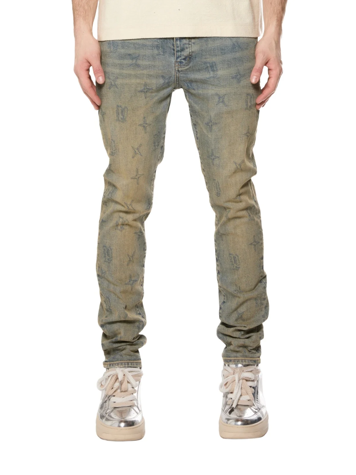 Men's Gothic Wire Monogram Skinny Jeans Men's Gothic Wire Monogram Skinny Jeans