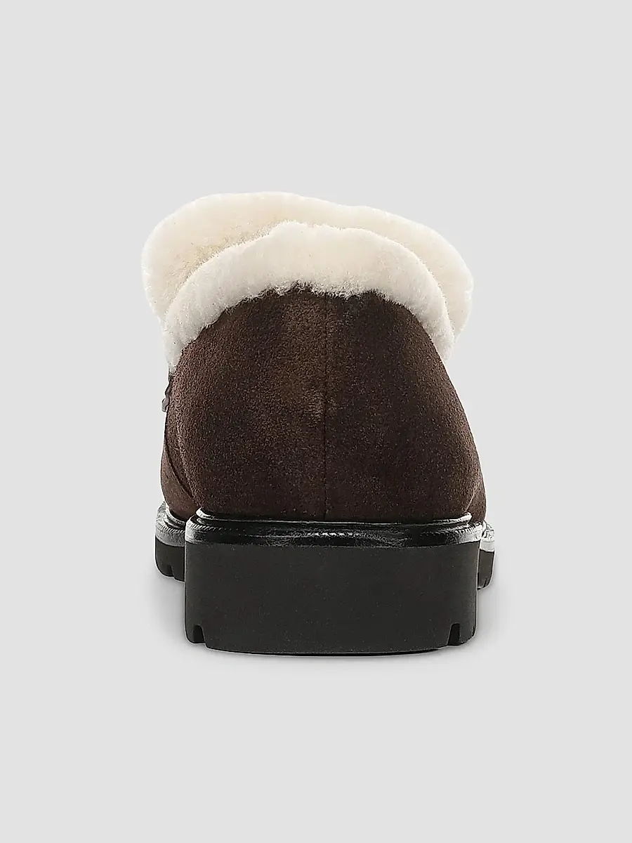 Vince Women's Siena Suede & Shearling Penny Loafers | Thumbnail 3