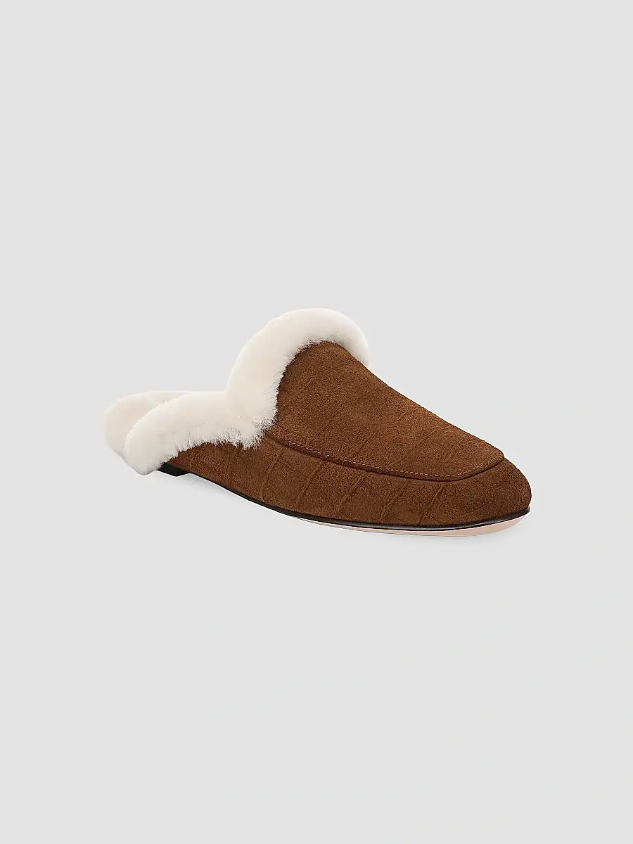 Favorite Daughter Women's Yvette Fur-Lined Suede Mules | Thumbnail 2