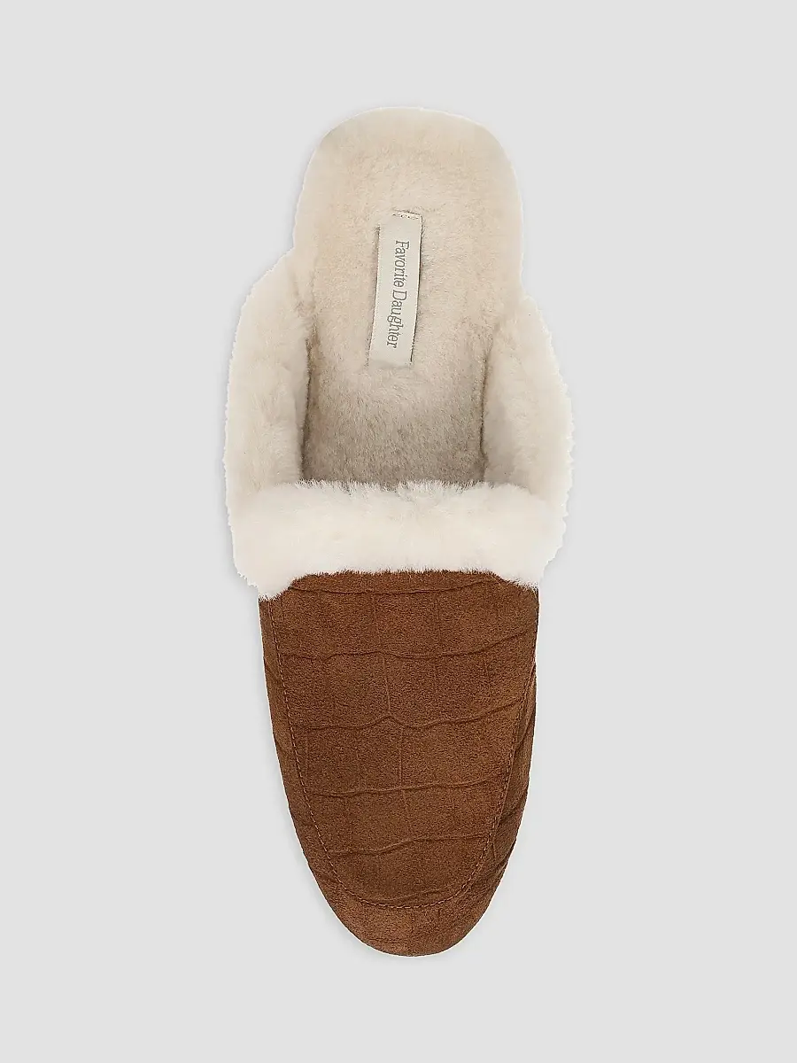 Favorite Daughter Women's Yvette Fur-Lined Suede Mules | Thumbnail 4