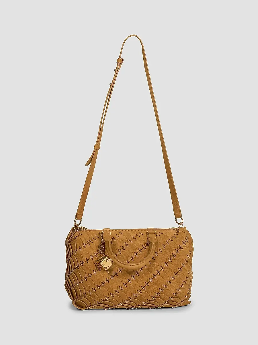 Rabanne Women's Suede-Cotton Top Handle Bag | Thumbnail 6 Rabanne Women's Suede-Cotton Top Handle Bag | Thumbnail 6