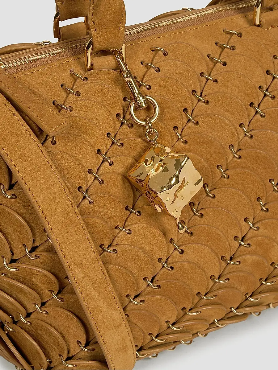 Rabanne Women's Suede-Cotton Top Handle Bag | Thumbnail 7 Rabanne Women's Suede-Cotton Top Handle Bag | Thumbnail 7