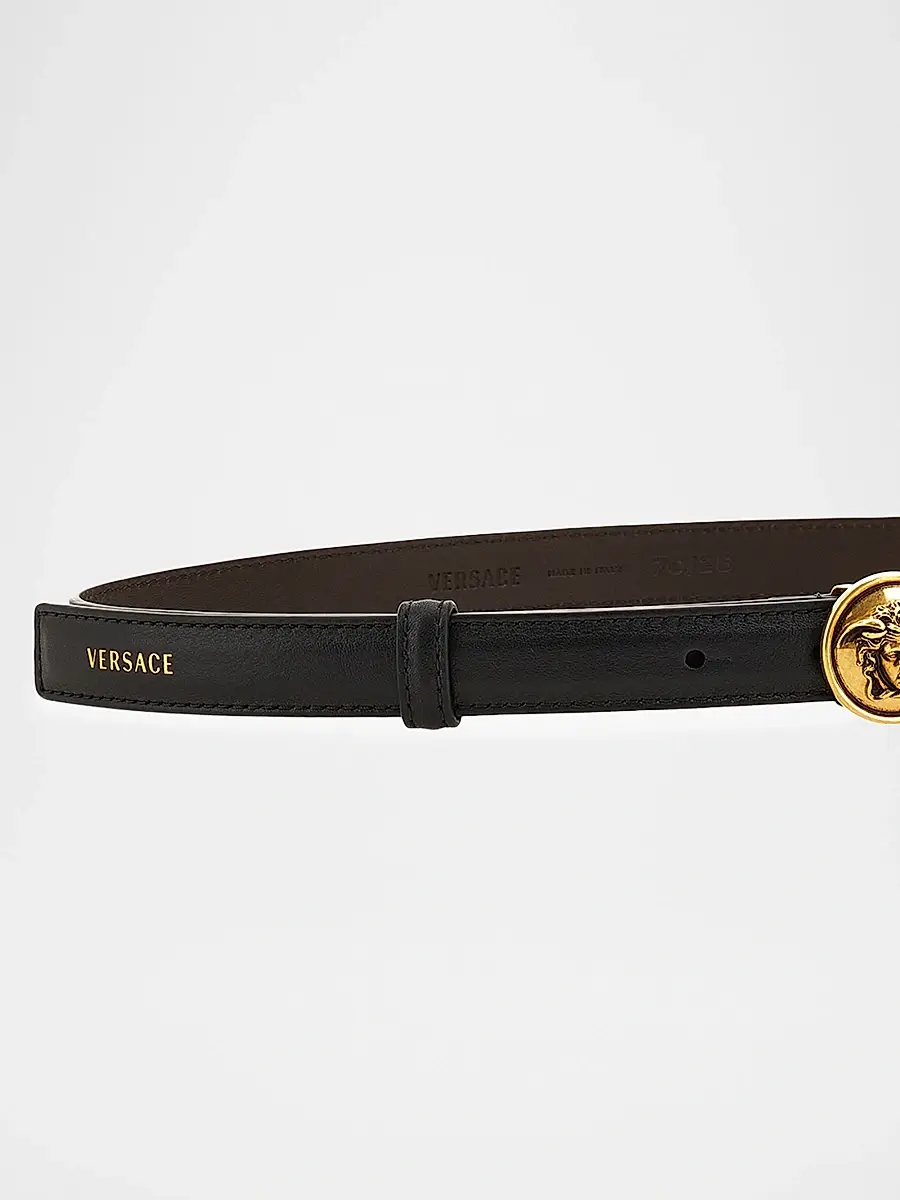 Versace Women's Logo Leather Belt | Thumbnail 2