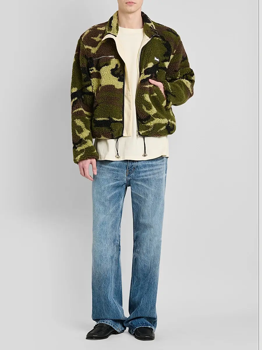 Rhude Men's Parilla Camouflage Wool-Blend Fleece Jacket | Thumbnail 2 Rhude Men's Parilla Camouflage Wool-Blend Fleece Jacket | Thumbnail 2