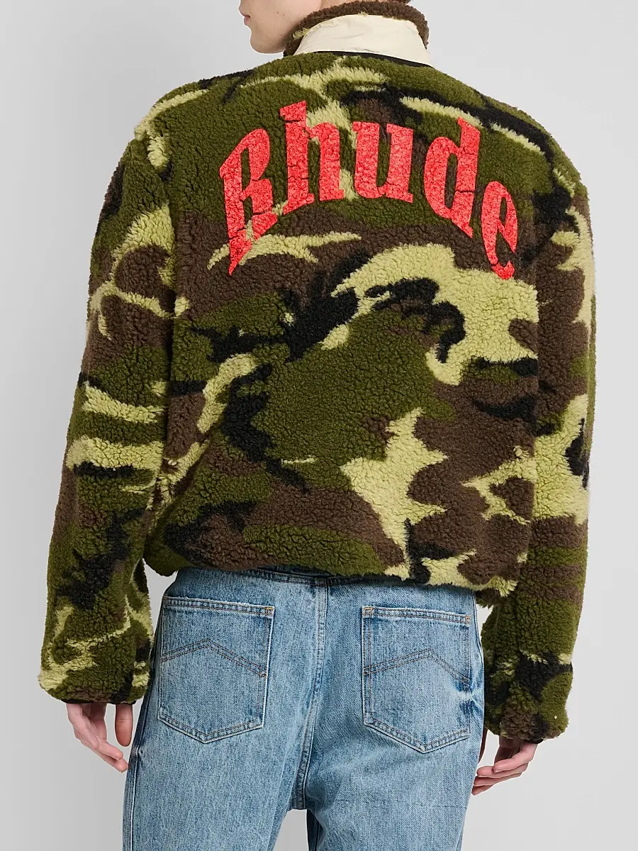 Rhude Men's Parilla Camouflage Wool-Blend Fleece Jacket | Thumbnail 3 Rhude Men's Parilla Camouflage Wool-Blend Fleece Jacket | Thumbnail 3