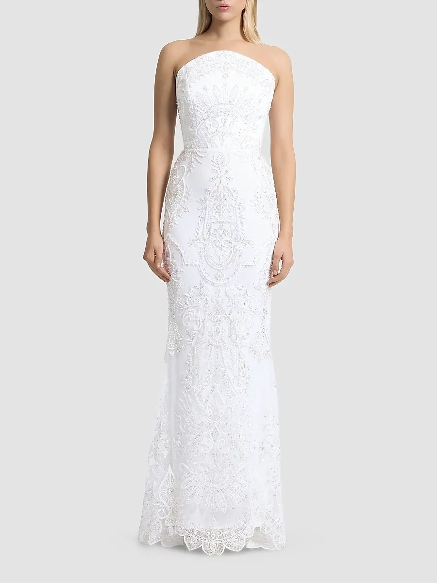 Zhivago Women's Ithaca Lace Strapless Gown | Thumbnail 2