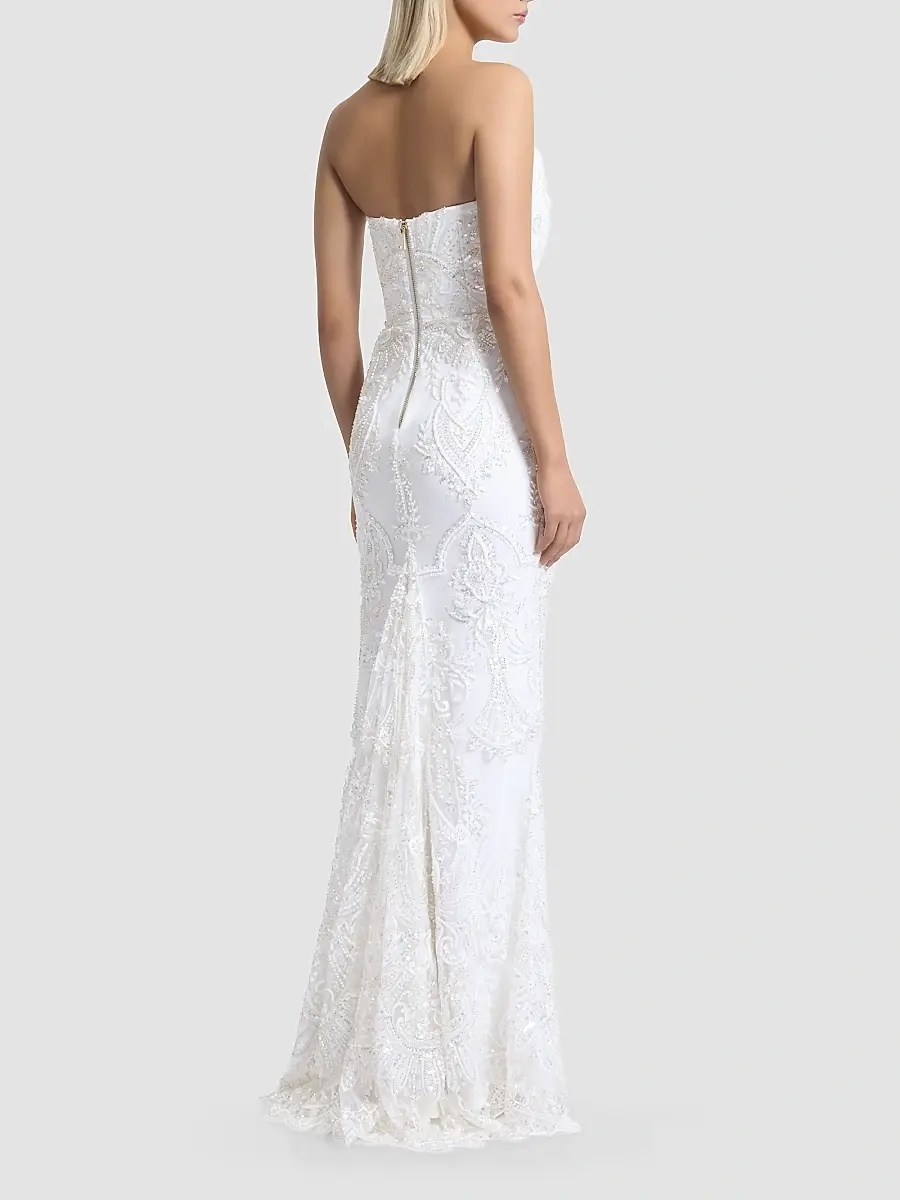 Zhivago Women's Ithaca Lace Strapless Gown | Thumbnail 3