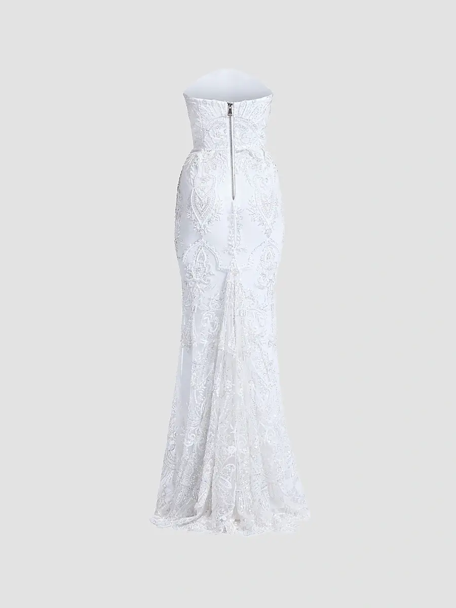 Zhivago Women's Ithaca Lace Strapless Gown | Thumbnail 5