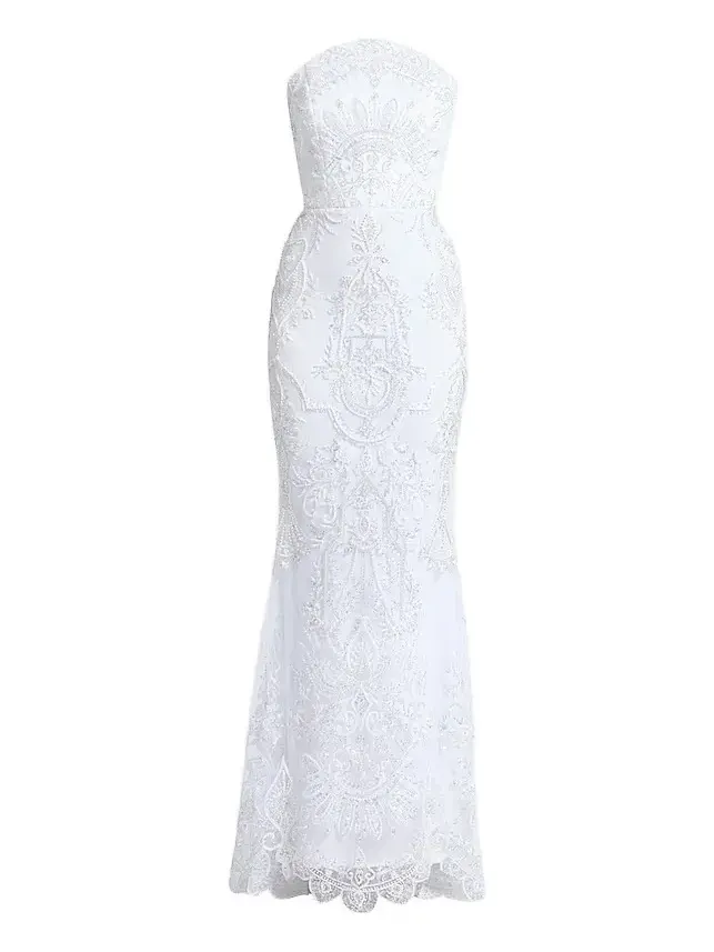 Women's Ithaca Lace Strapless Gown