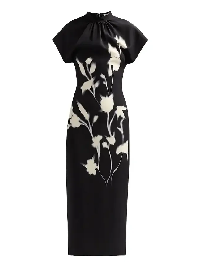 Women's Stella Floral Crepe Midi-Dress