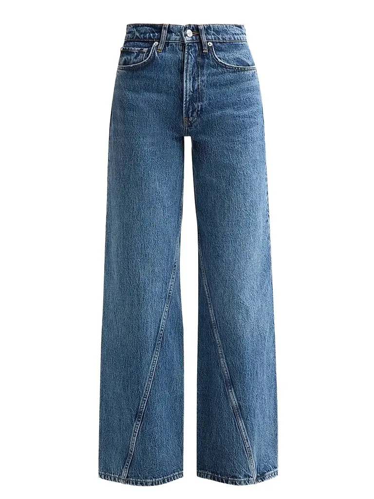 Anine Bing Women's Brie Wide-Leg Jeans - Washed Blue - Size 32 | Image 1 Anine Bing Women's Brie Wide-Leg Jeans - Washed Blue - Size 32 | Image 1