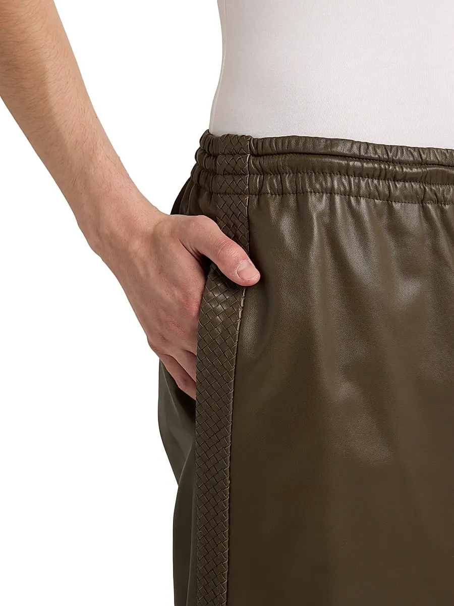 Bottega Veneta Men's Wide-Leg Leather Trousers | Thumbnail 6