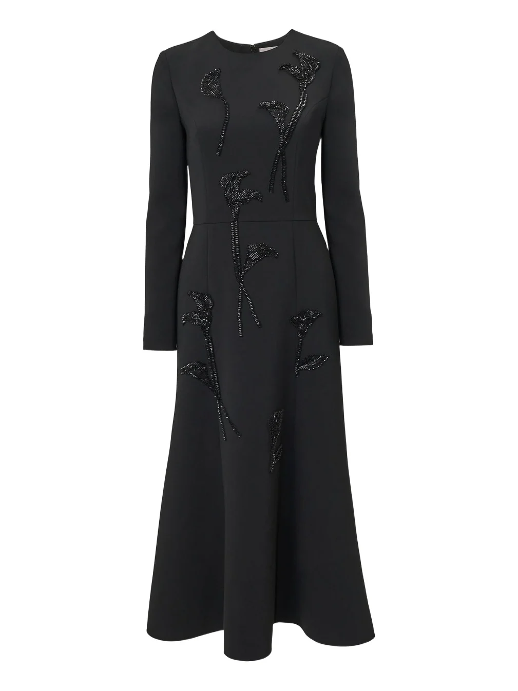 Women's Sequined Floral A-Line Midi Dress