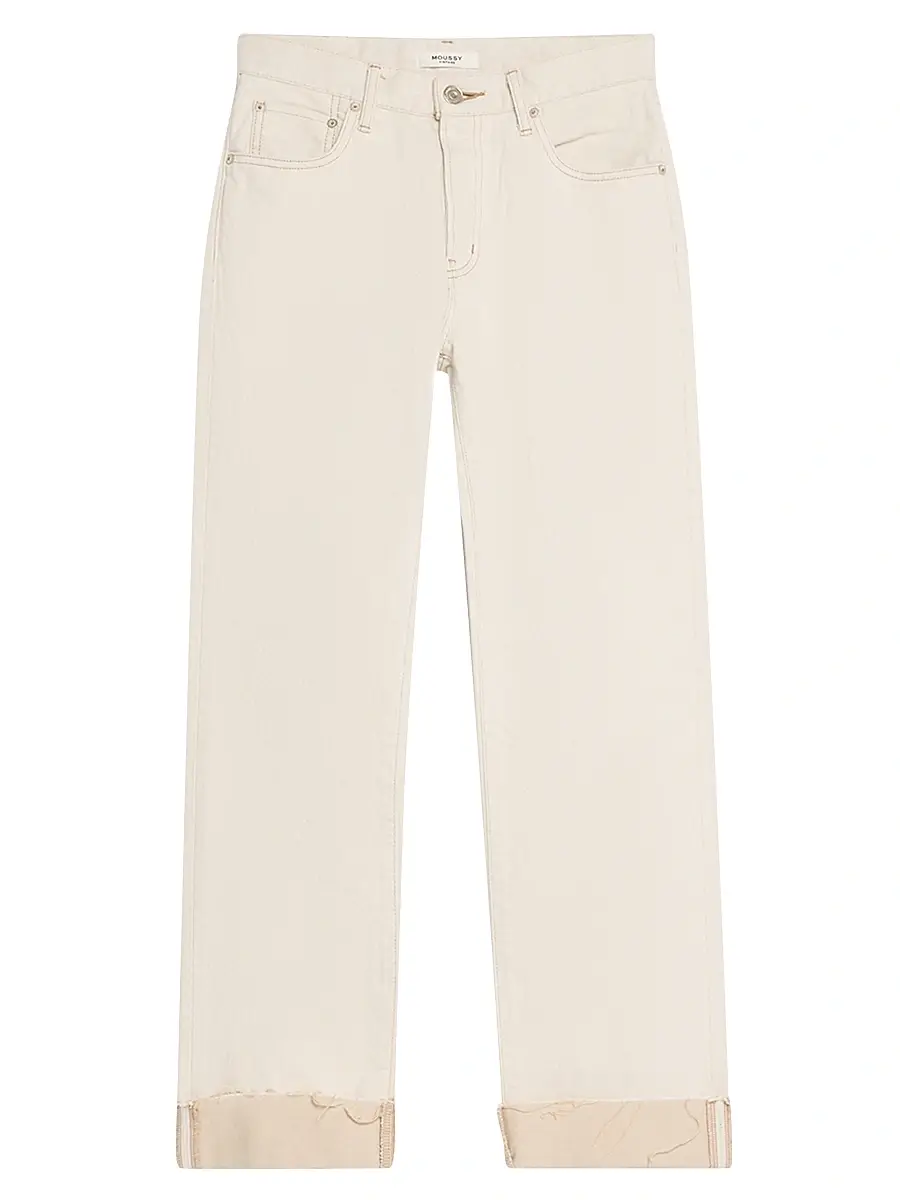 Moussy Vintage Women's Bellport High-Rise Straight-Leg Cuffed Jeans | Image 1 Moussy Vintage Women's Bellport High-Rise Straight-Leg Cuffed Jeans | Image 1