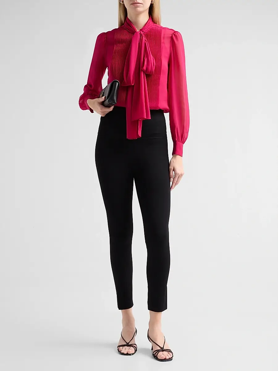 Carolina Herrera Women's Tieneck Silk Blouse | Thumbnail 2