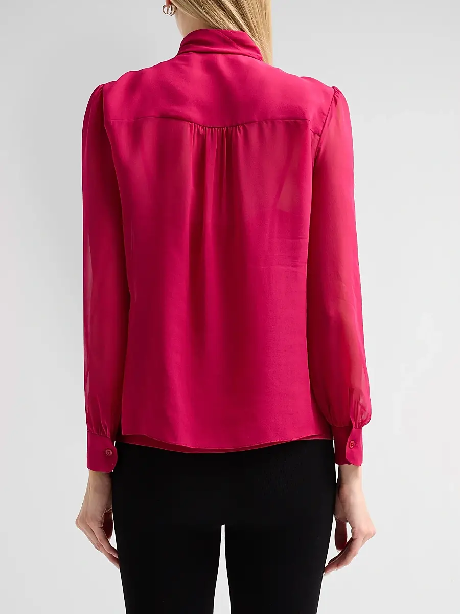 Carolina Herrera Women's Tieneck Silk Blouse | Thumbnail 3