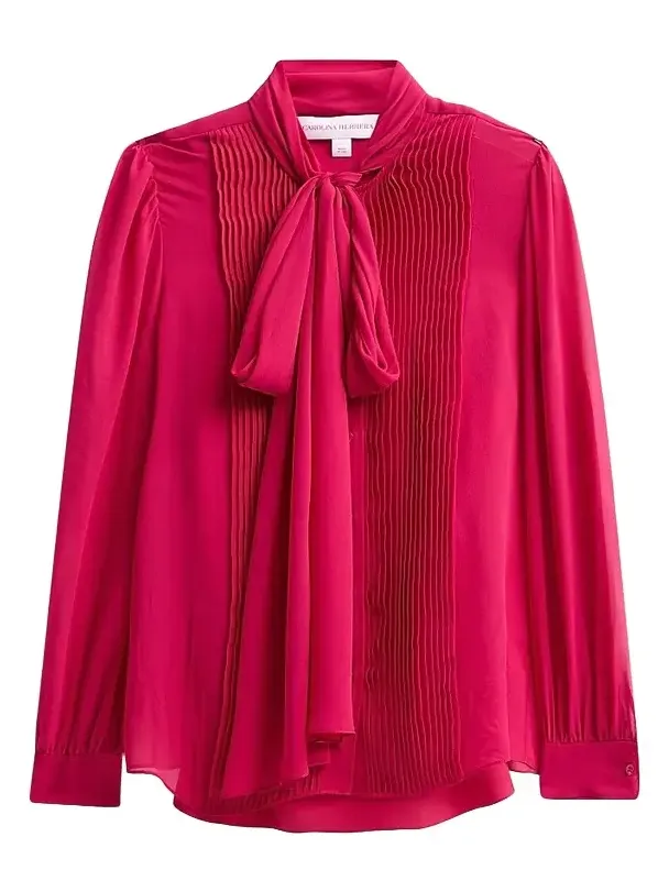 Women's Tieneck Silk Blouse
