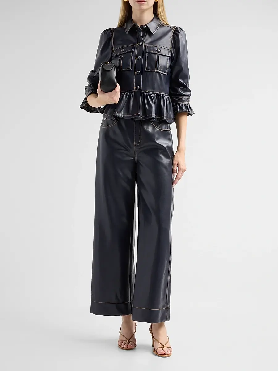 Cinq à Sept Women's Faux-Leather Betsy Pants | Thumbnail 2 Cinq à Sept Women's Faux-Leather Betsy Pants | Thumbnail 2