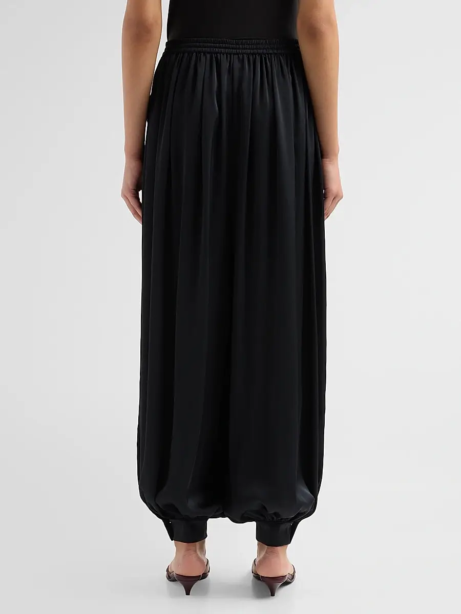 Cinq à Sept Women's Esme Pleated Satin Balloon Pants | Thumbnail 3 Cinq à Sept Women's Esme Pleated Satin Balloon Pants | Thumbnail 3