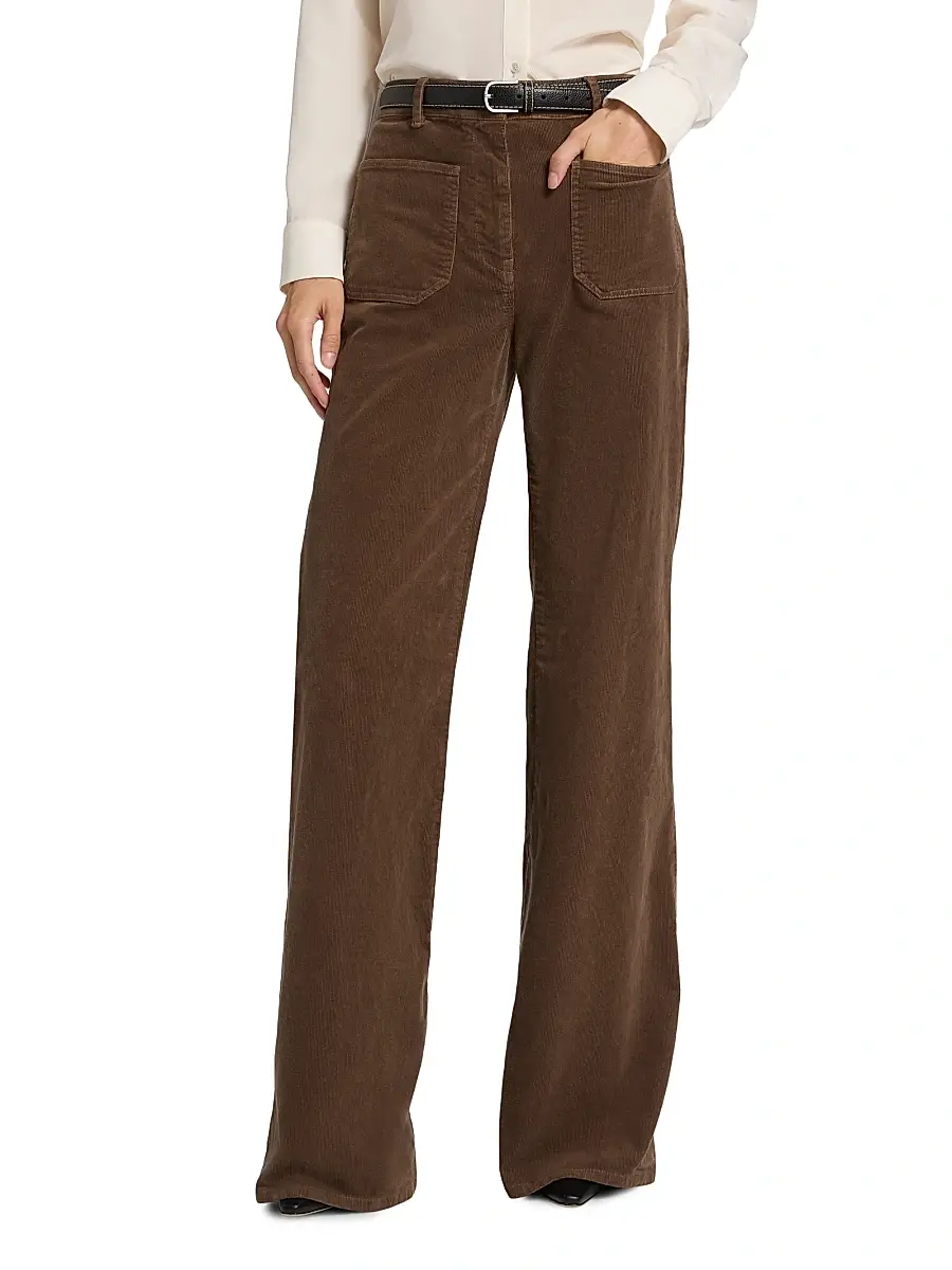 Nili Lotan Women's Florence Flared Cotton-Blend Corduroy Pants | Thumbnail 3 Nili Lotan Women's Florence Flared Cotton-Blend Corduroy Pants | Thumbnail 3