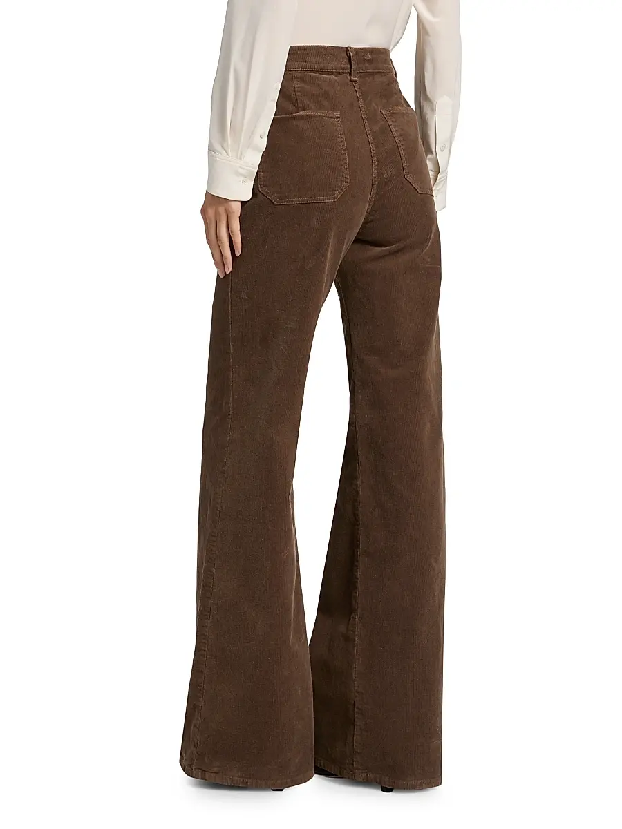 Nili Lotan Women's Florence Flared Cotton-Blend Corduroy Pants | Thumbnail 5 Nili Lotan Women's Florence Flared Cotton-Blend Corduroy Pants | Thumbnail 5