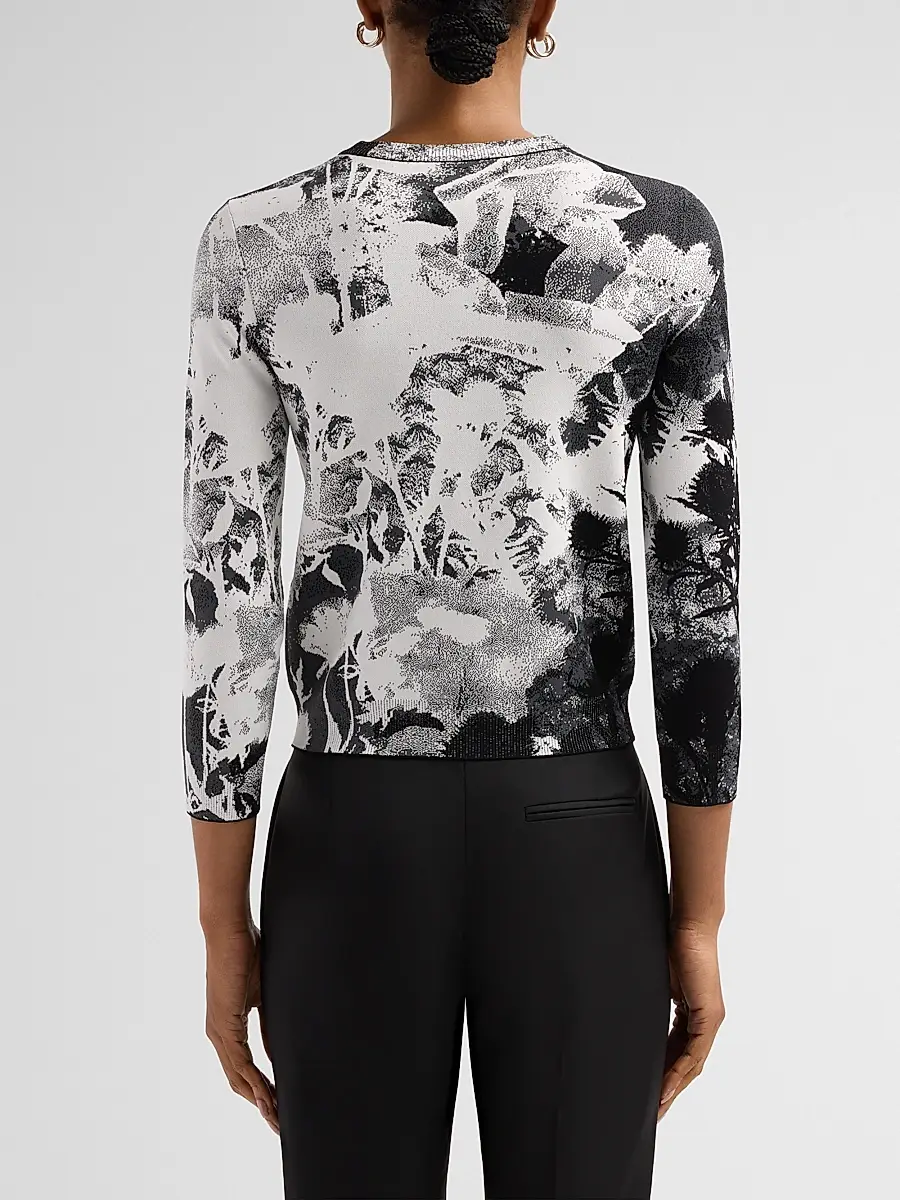 Alexander McQueen Women's London Flowers Jacquard Cardigan | Thumbnail 3 Alexander McQueen Women's London Flowers Jacquard Cardigan | Thumbnail 3