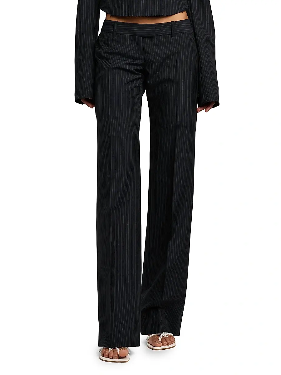 Alexander McQueen Women's Wool Crop Trousers | Thumbnail 3