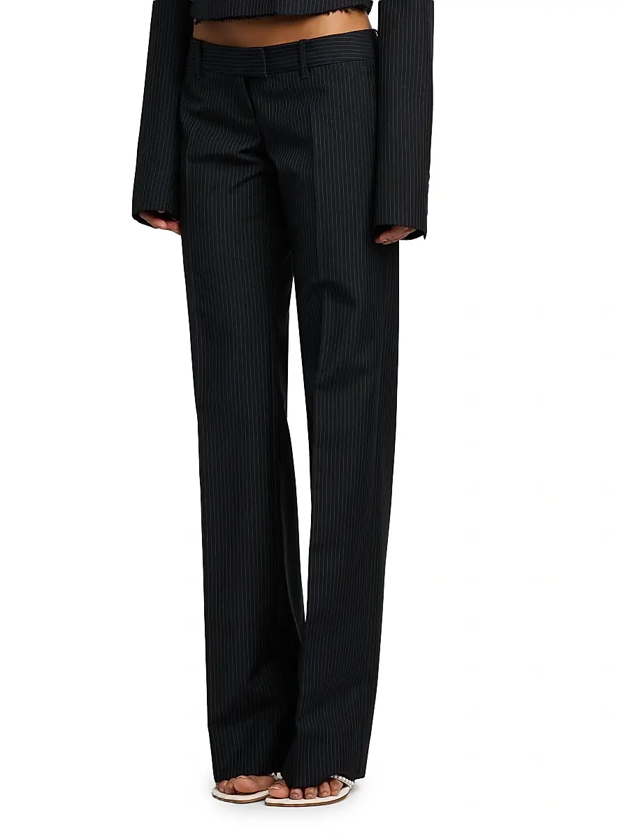 Alexander McQueen Women's Wool Crop Trousers | Thumbnail 4