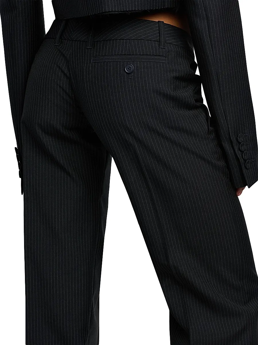 Alexander McQueen Women's Wool Crop Trousers | Thumbnail 6