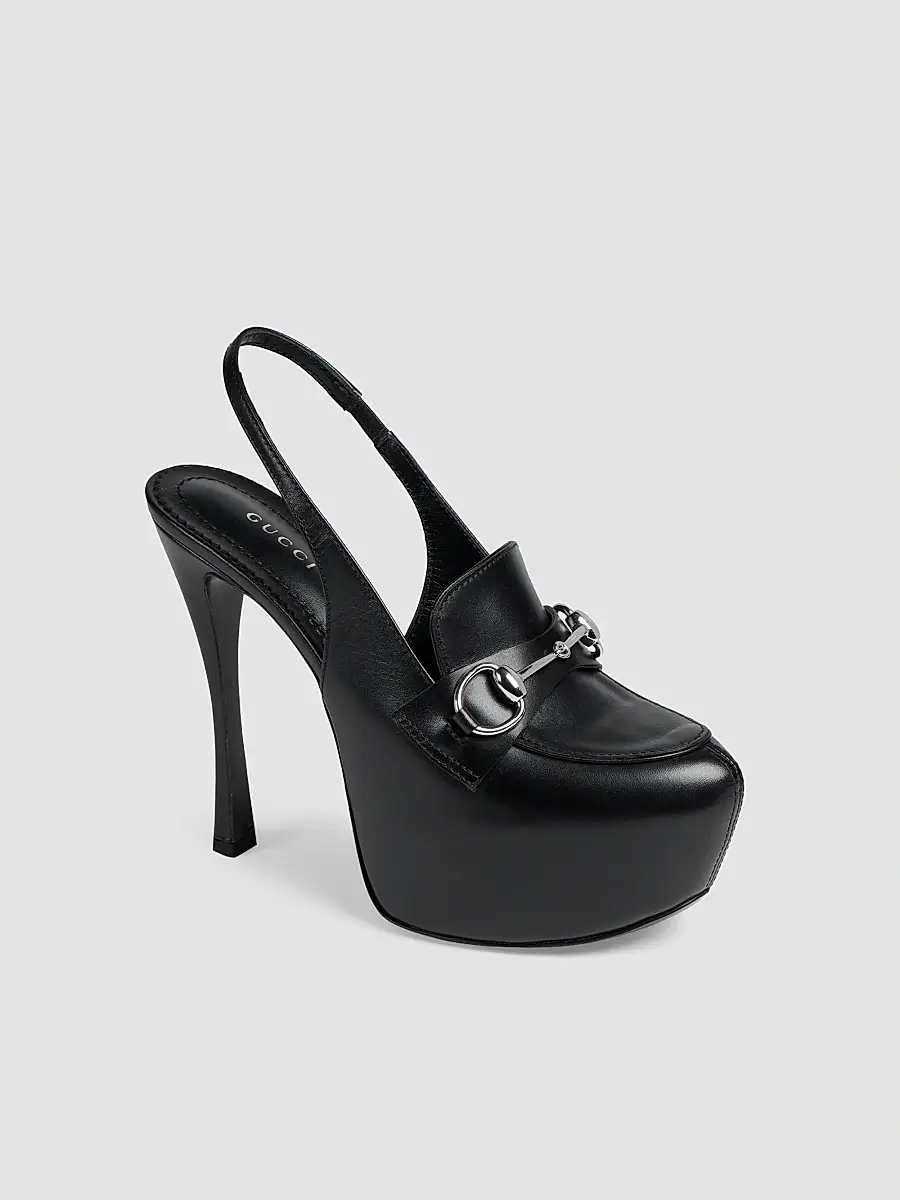 Gucci Women's Fame 85MM Leather Platform Slingback Pumps | Thumbnail 2 Gucci Women's Fame 85MM Leather Platform Slingback Pumps | Thumbnail 2
