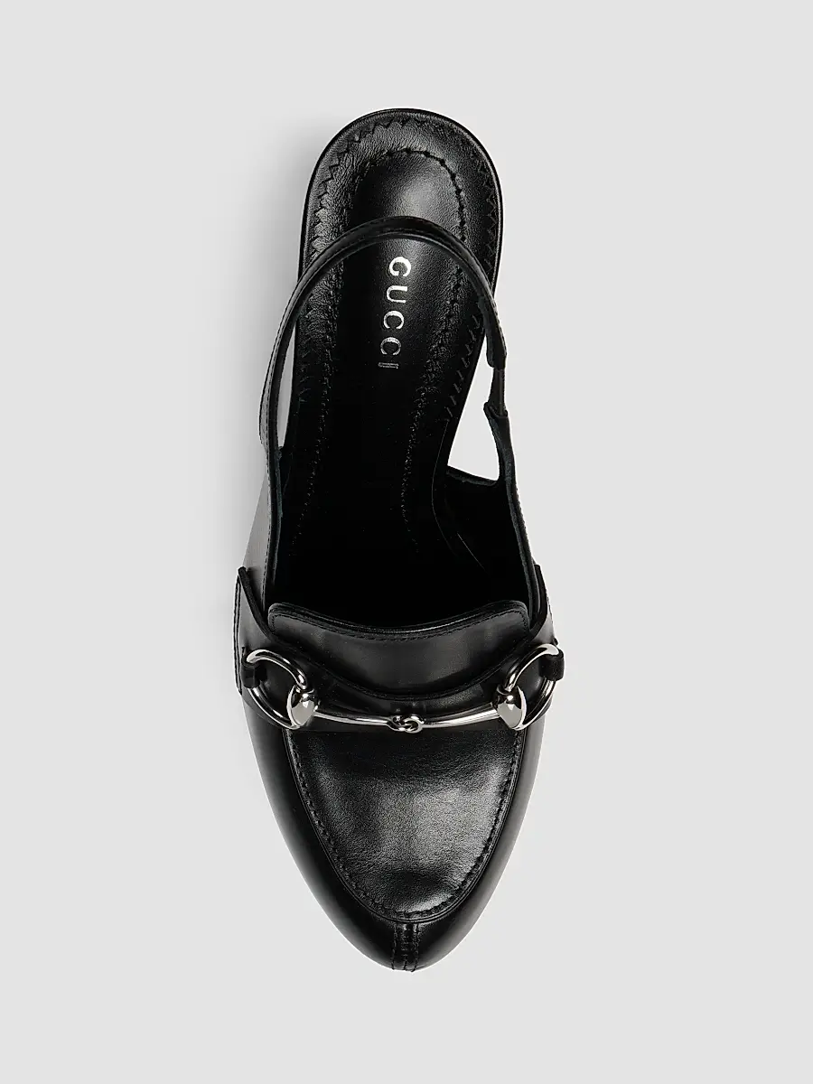 Gucci Women's Fame 85MM Leather Platform Slingback Pumps | Thumbnail 5 Gucci Women's Fame 85MM Leather Platform Slingback Pumps | Thumbnail 5