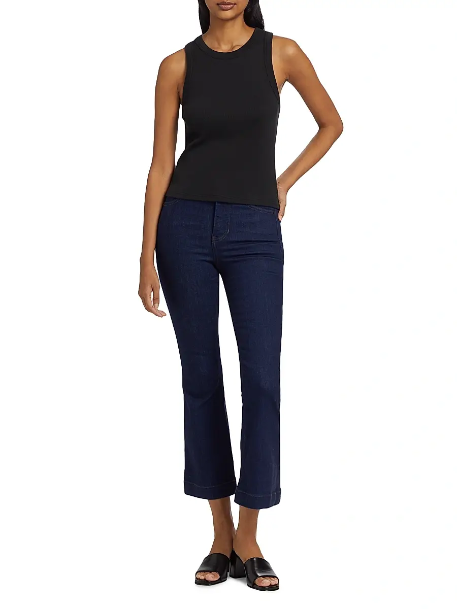 Veronica Beard Women's Jordyn Cotton-Blend Crop Tank | Thumbnail 2 Veronica Beard Women's Jordyn Cotton-Blend Crop Tank | Thumbnail 2