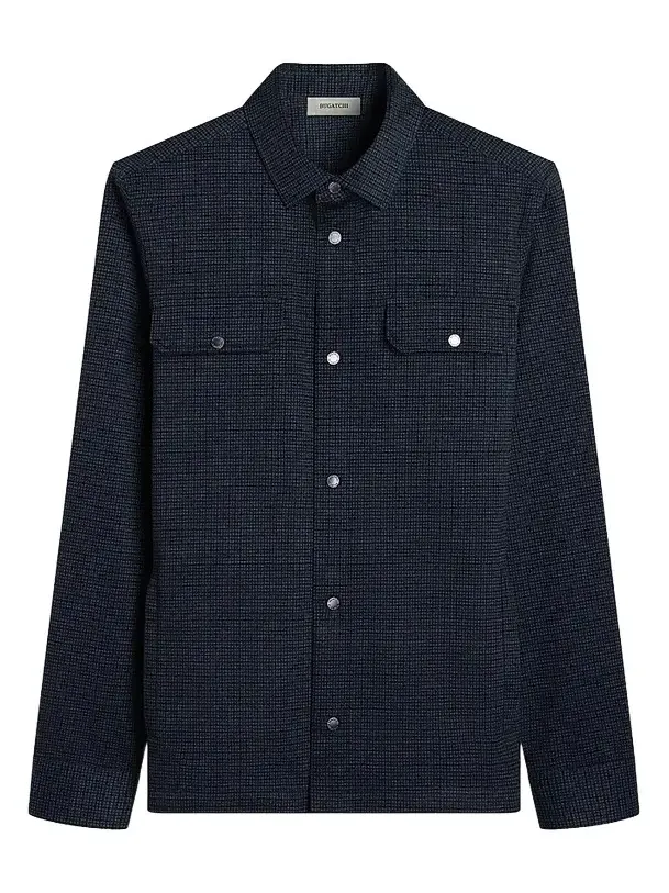 Men's Button-Front Knit Shirt Jacket Men's Button-Front Knit Shirt Jacket