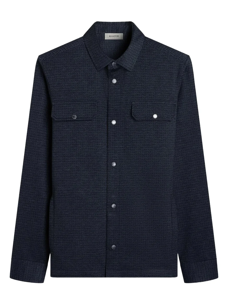 Bugatchi Men's Button-Front Knit Shirt Jacket