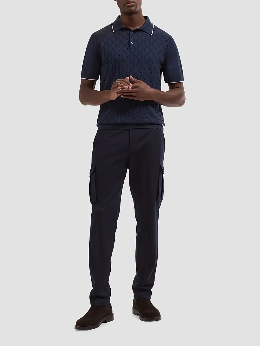 Bugatchi Men's Argyle-Stitched Polo Sweater | Thumbnail 2 Bugatchi Men's Argyle-Stitched Polo Sweater | Thumbnail 2